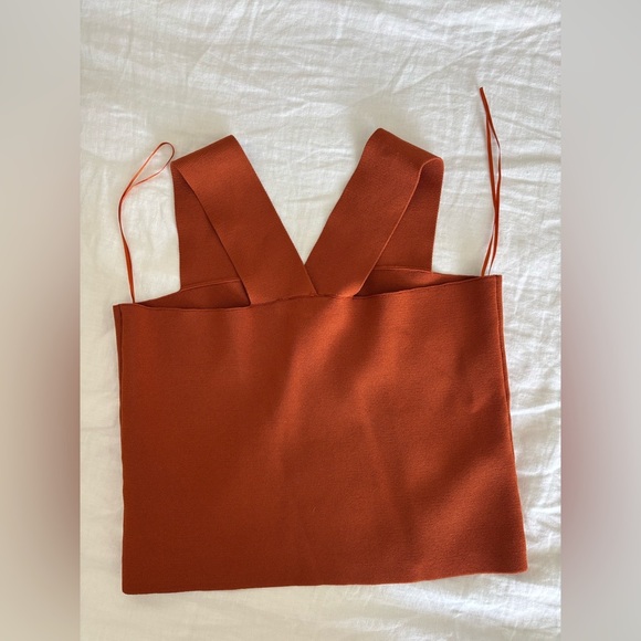 House of Harlow 1960 Terracotta Compression Sculpt Knit Top - Picture 4 of 5